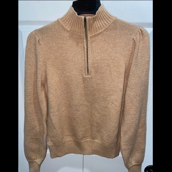 Universal Thread Quarter Zip Pullover Sweater - Women's XS - Peach - Picture 3 of 5